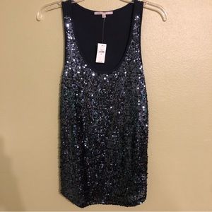 GAP Navy Sequin Holiday Top